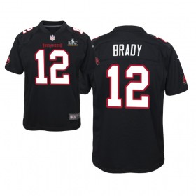 Camiseta Hombre Tampa Bay Buccaneers Tom Brady 12 Nike Negro 2021 Super Bowl LV